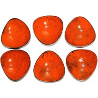 6x Emaillierte Snackschalen in Orange - Emaillebeschichtetes Kupfer von ArmoireAncienne