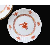 6x Herend Apponyi Dessertteller in Rostrot/Orange | Ø 16, 5 cm 6x Herend Apponyi Dessertteller in Rostrot/Orange | Ø 16, 5 cm von ArmoireAncienne