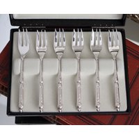 6x Kuchengabeln, Versilbert - Auerhahn Tatjana von ArmoireAncienne