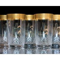 6x Longdrink Gläser Mit 24K Goldrand - Hohe Kugelgläser Theresienthal von ArmoireAncienne