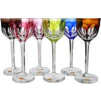 6x Moser Weingläser, Farbiges Kristallglas - Lady Mihamonton von ArmoireAncienne