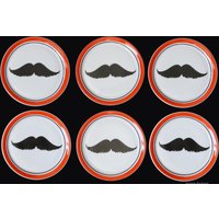 6x Porzellan Untersetzer Moustache - Seltmann Weiden von ArmoireAncienne