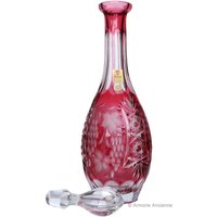 Crystal Decanter Mit Gold Rubin Overlay - Nachtmann Traube/Grapes Pattern von ArmoireAncienne