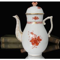 Große Kaffeekanne 611 - Herend Apponyi Rost | Orange Große Kaffeekanne 611 - Herend Apponyi Rost | Orange von ArmoireAncienne