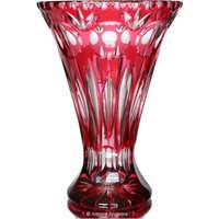 Große Kristall Vase Mit Gold Rubin Overlay - Nachtmann von ArmoireAncienne