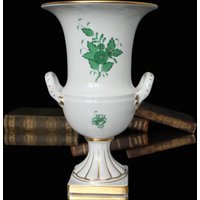 Große Vase Aus Porzellan, Empire-stil - Herend Apponyi Grün von ArmoireAncienne