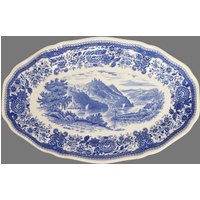 Großer Ovaler Servierteller in Blau - Villeroy & Boch Burgenland Großer Ovaler Servierteller in Blau - Villeroy & Boch Burgenland von ArmoireAncienne