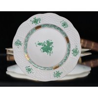 Kleine Porzellan Teller Ø 16, 5 cm - Herend Apponyi Grün 516 1/2 /Av von ArmoireAncienne
