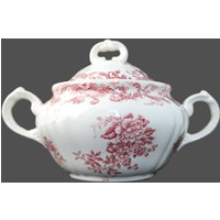 Kleine Zuckerdose Aus Porzellan - Villeroy & Boch Valeria Red Kleine Zuckerdose Aus Porzellan - Villeroy & Boch Valeria Red von ArmoireAncienne