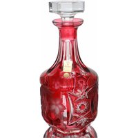 Kristall Decanter Mit Cranberry Overlay - Nachtmann Traube/Grapes Pattern von ArmoireAncienne