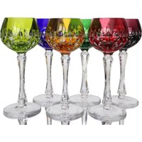Kristall Weingläser - Farbige Geschliffene Kristalle Nachtmann | 6Er Set von ArmoireAncienne