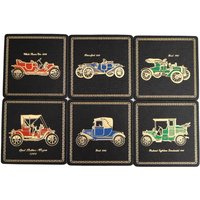 Mid-Century Leder Untersetzer Mit Antikem Auto Aufdruck | 6Er Set Mid-Century Leder Untersetzer Mit Antikem Auto Aufdruck | 6Er Set von ArmoireAncienne