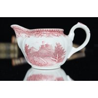 Porzellan Milchkännchen, Rot Und Weiß, Villeroy & Boch - Burgenland Muster Porzellan Milchkännchen, Rot Und Weiß, Villeroy & Boch - Burgenland Muster von ArmoireAncienne