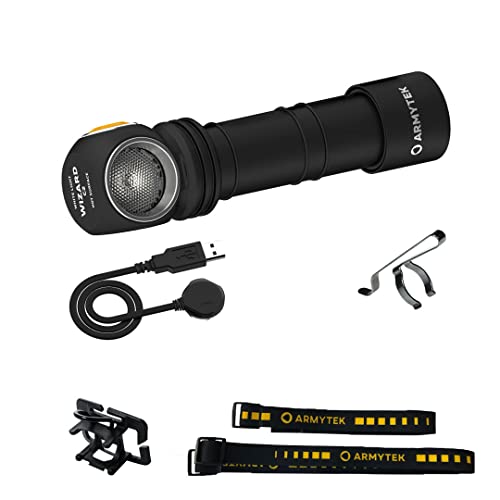 Armytek Neu Stirnlampe Wizard C2 v4 Kaltweiß 1200 Lumen LED Taschenlampe Magnet USB Aufladbarer von Armytek
