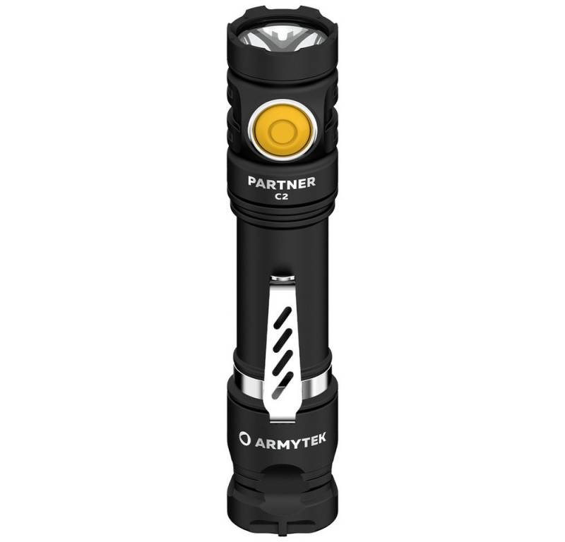 Armytek Taschenlampe ArmyTek Partner C2 Magnet USB White LED Taschenlampe mit Gürtelclip von Armytek