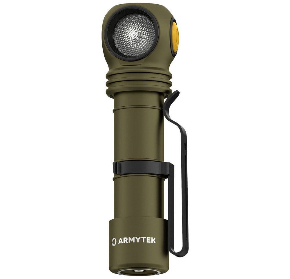 Armytek Taschenlampe ArmyTek Wizard C2 Pro Olive White LED Taschenlampe mit Gürtelclip akku von Armytek