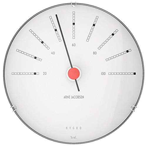 Arne Jacobsen Hygrometer Ø12 cm Bankers Originaldesign Kreative Details, weiss von Arne Jacobsen