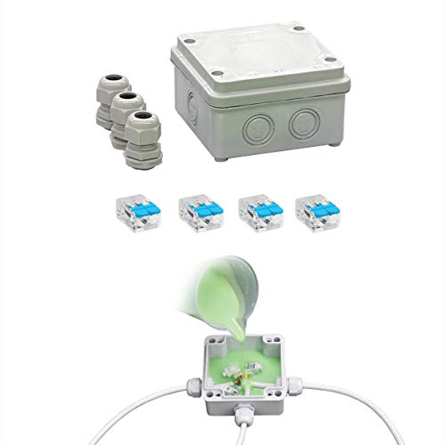 Arnocanali GL-BOX100 Kit aus 2-Komponenten-Gummi für Isolierung und Versiegelung mit Anschlussdose und Kabelverschraubung, mehrfarbig von Arnocanali