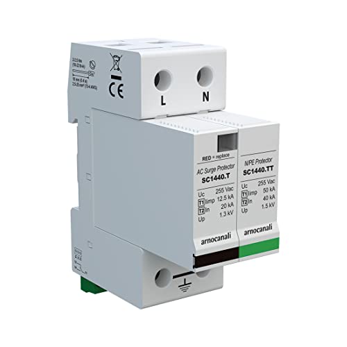 Arnocanali SC1440.2TTF Isopro Ladegerät, 1 + 1 Module, Referenzklasse T1 + T2 für Netzwerke Tt - Tn mit Telesignalisierung von Arnocanali