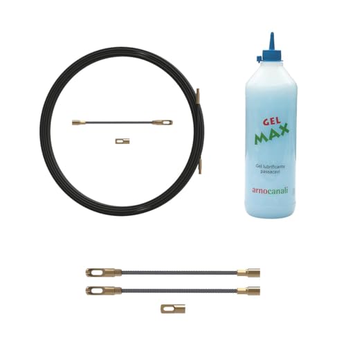 Arnocanali - Set Sonde aus Edelstahl, spiraliert, Ø 3 x 10 m + Gleitflüssigkeit 150 ml + Ersatzköpfe von Arnocanali