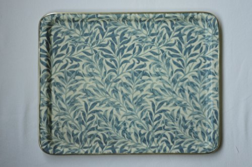 Arnold Designs Tablett aus Fiberglas, 36 x 28 cm, mittelgroß, William Morris Blue Willow von Arnold Designs
