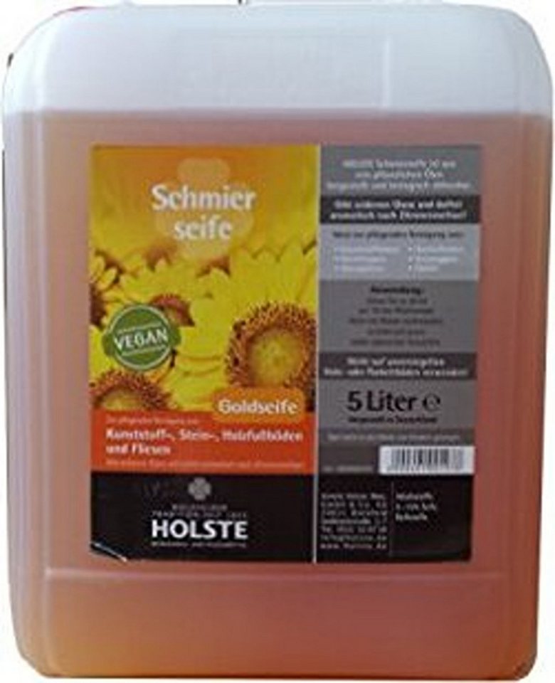 Arnold Holste Wwe. GmbH & Co. KG Holste Goldschmierseife Vegan für alle Fußböden + Fliesen 5 Liter Allzweckreiniger (5 Liter Kanister Fußbodenpflege,Kunststoffböden,Steinböden,Holzboden,Fliesen) von Arnold Holste Wwe. GmbH & Co. KG