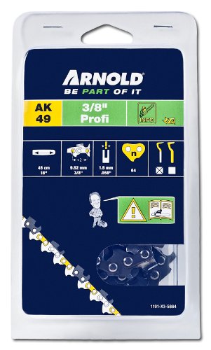 Arnold Sägekette 3/8 Zoll Profi, 1.5 mm, 64 Treibglieder, 45 cm Schwert 1191-X3-5864 Arnold Sägekette 3/8 Zoll Profi, 1.5 mm, 64 Treibglieder, 45 cm Schwert 1191-X3-5864 von ARNOLD