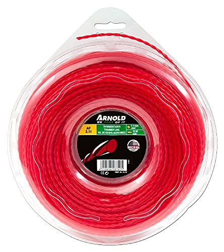 ARNOLD 1082-U5-2470 Trimmerfaden AF 3,11, 2,4mm x 70,1m, rot, rund, gedreht von ARNOLD