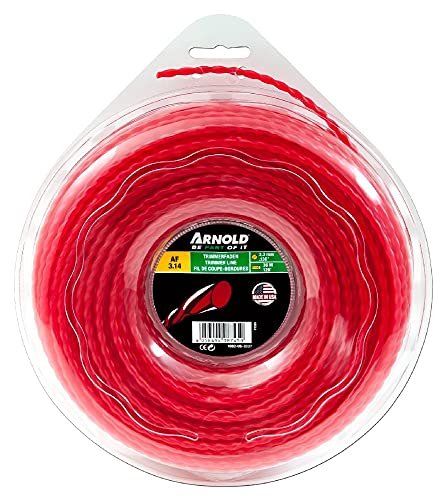 ARNOLD 1082-U5-3337 Trimmerfaden AF 3,14, 3,3mm x 36,5m, rot, rund, gedreht von ARNOLD