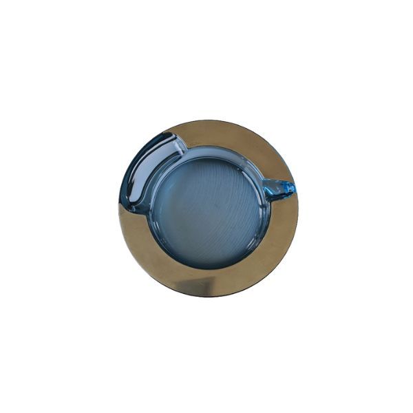 Aschenbecher aus blauem Kristall und Silber von Fabio Frontini, Arnolfo di Cambio von Arnolfo di Cambio