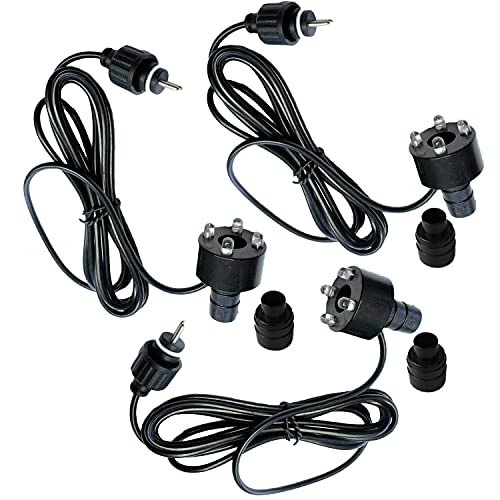 3er Set LED Quellsteinbeleuchtung Warm-Weiß 12V AC | Ersatzbeleuchtung für Springbrunnen & Wasserspiele | Ohne Netzteil | 2m Kabel | Doppelpin Standardstecker | inkl. 1/2" & 3/4" Schlauchanschlüsse 3er Set LED Quellsteinbeleuchtung Warm-Weiß 12V AC | Ersatzbeleuchtung für Springbrunnen & Wasserspiele | Ohne Netzteil | 2m Kabel | Doppelpin Standardstecker | inkl. 1/2" & 3/4" Schlauchanschlüsse von Arnusa