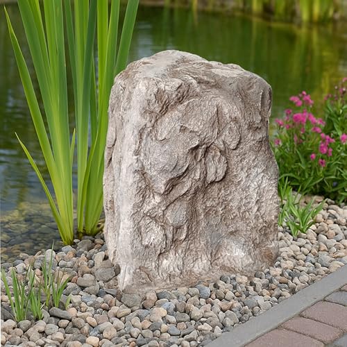 Abdeckfelsen Gartenfelsen Sandstein Optik Kunstfelsen Trafohaus 28x40 cm Pumpenabdeckung von Arnusa
