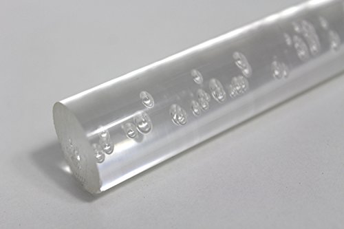 Arnusa Acrylglas Rundstab 25mm mit Luftblasen Kristall-Effekt (500 mm) von Arnusa
