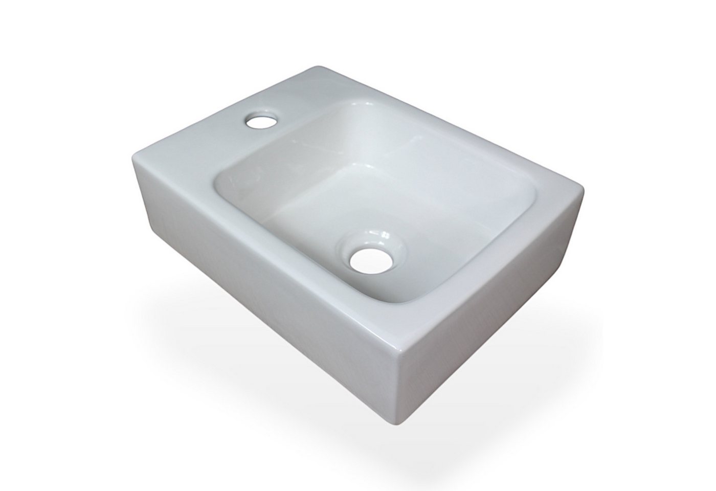 Arnusa Aufsatzwaschbecken Waschbecken auch als Hängewaschbecken nutzbar 38,5 x 28 cm, Wandwaschbecken Gäste-WC Arnusa Aufsatzwaschbecken Waschbecken auch als Hängewaschbecken nutzbar 38,5 x 28 cm, Wandwaschbecken Gäste-WC von Arnusa