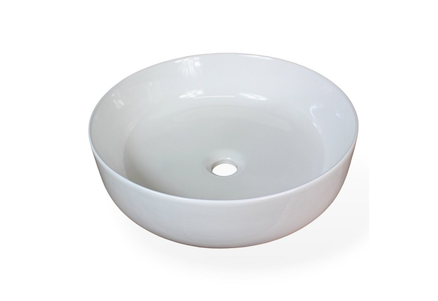 Arnusa Aufsatzwaschbecken modernes großes rundes Waschbecken Weiß 45 cm Badezimmer Gäste-WC, Waschschale Tischwaschbecken Arnusa Aufsatzwaschbecken modernes großes rundes Waschbecken Weiß 45 cm Badezimmer Gäste-WC, Waschschale Tischwaschbecken von Arnusa