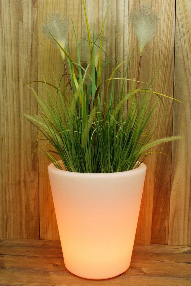 Arnusa Blumentopf LED Blumenkübel PL124 (beleuchteter Blumentopf), RGB Farbwechsel mit Fernbedienung von Arnusa