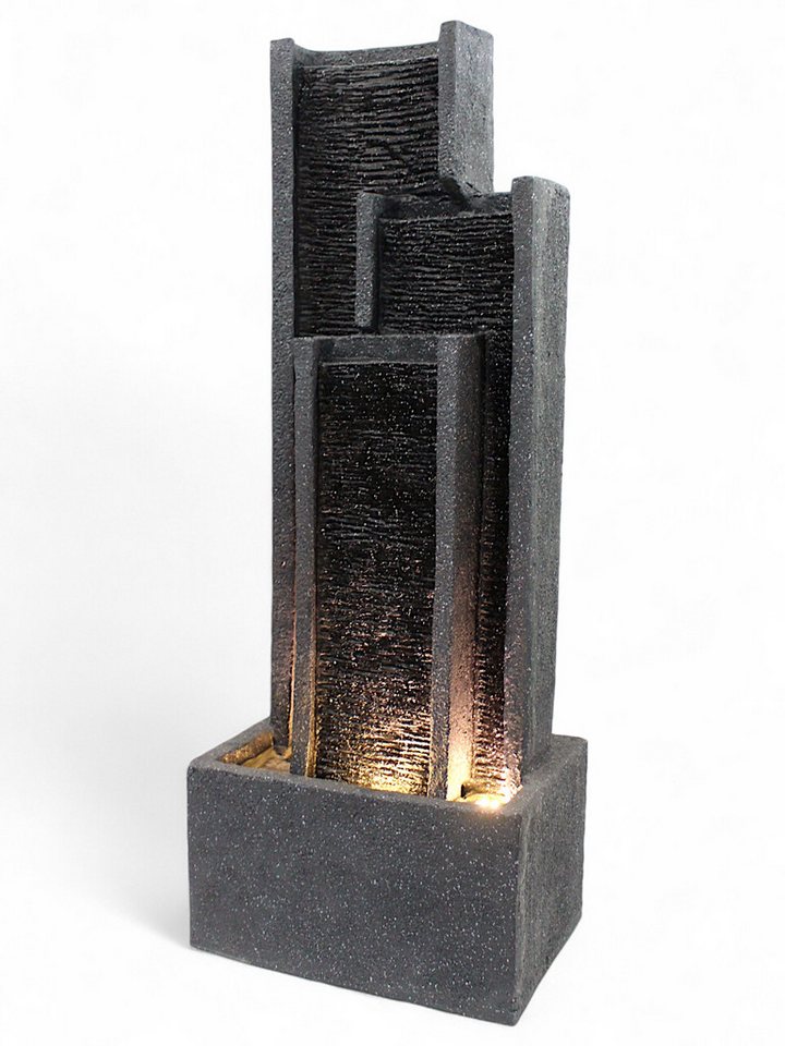 Arnusa Gartenbrunnen Springbrunnen BK903 Wasserwand 99 cm Standbrunnen mit LED, 37 cm Breite, Gartendekoration Zimmerbrunnen von Arnusa