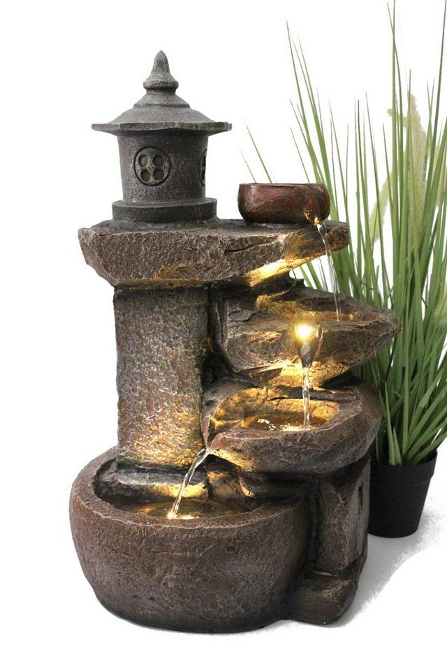 Arnusa Gartenbrunnen Zimmerbrunnen BK851 Springbrunnen Wasserfall Kaskade, Komplettset mit LED Beleuchtung 50 cm Höhe Arnusa Gartenbrunnen Zimmerbrunnen BK851 Springbrunnen Wasserfall Kaskade, Komplettset mit LED Beleuchtung 50 cm Höhe von Arnusa