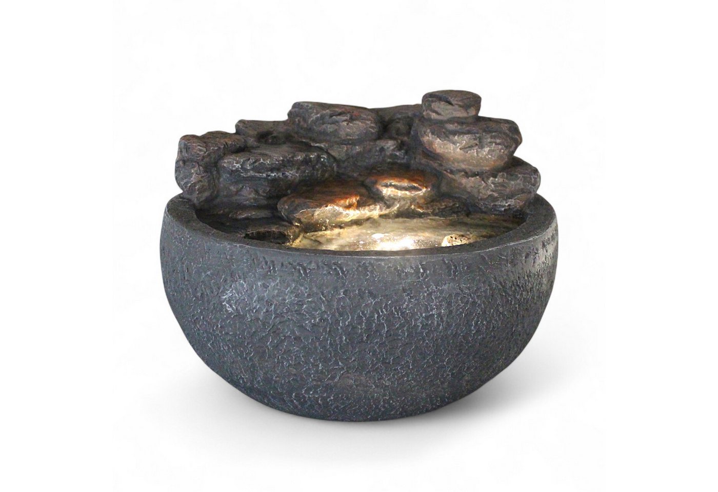 Arnusa Gartenbrunnen Zimmerbrunnen mit Beleuchtung Wasserfall rund Deko Wasserspiel, Teich Wasserschale Arnusa Gartenbrunnen Zimmerbrunnen mit Beleuchtung Wasserfall rund Deko Wasserspiel, Teich Wasserschale von Arnusa