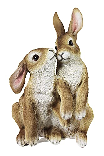 Arnusa Gartenfigur Hasen Pärchen Tierfigur Kaninchen 27 cm Gartendekoration Deko Figur von Arnusa