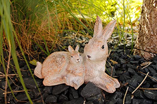 Arnusa Gartenfigur Kaninchen Familie TF203 21x 15 cm Tierfigur Deko Figur Gartendekoration Hase von Arnusa