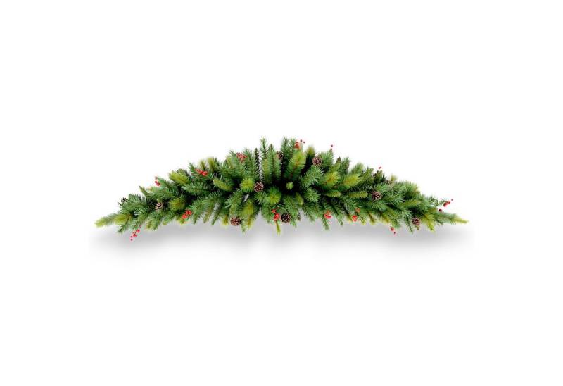 Arnusa Girlanden Weihnachtsgirlande Tannengirlande Bogen mit roten Beeren 180 cm, Türbogen Weihnachtsdekoration Kunstpflanze von Arnusa