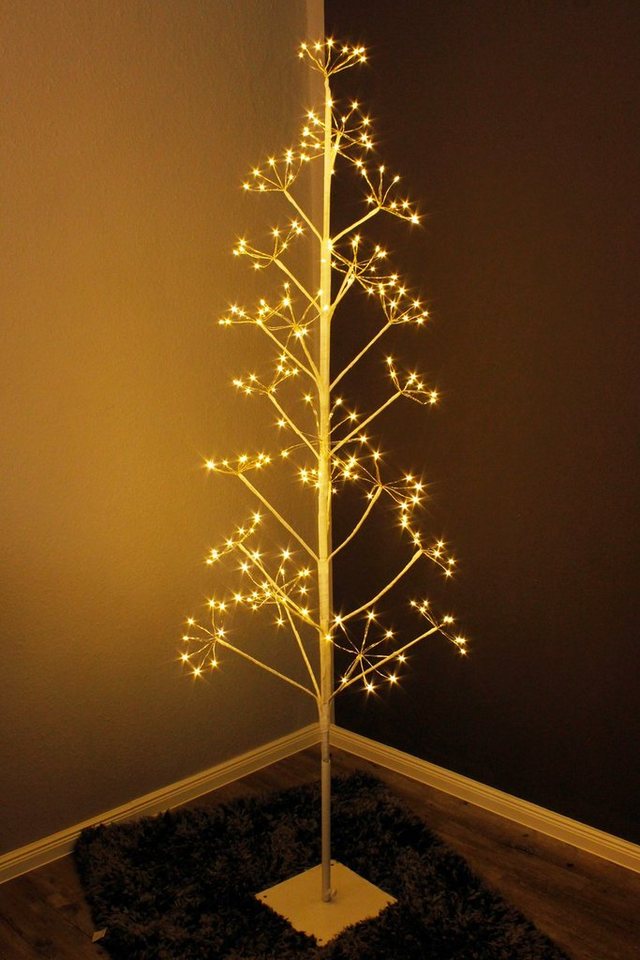 Arnusa LED Baum Leuchtbaum Blütenfeuerwerk 180cm mit 192 LED, An- Aus, LED, warmweiß, für Innen und Außen Dekoleuchte Stehlampe von Arnusa