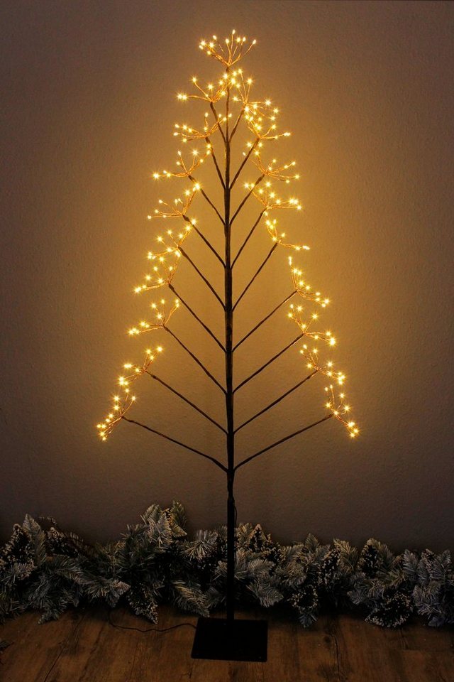 Arnusa LED Baum Leuchtbaum elegance Feuerwerk 150cm Kupfer Stehlampe Weihnachtsbaum, An-Aus, LED fest integriert, warmweiß, Dekoleuchte warmweiß Innen und Außen Weihnachtsbeleuchtung von Arnusa