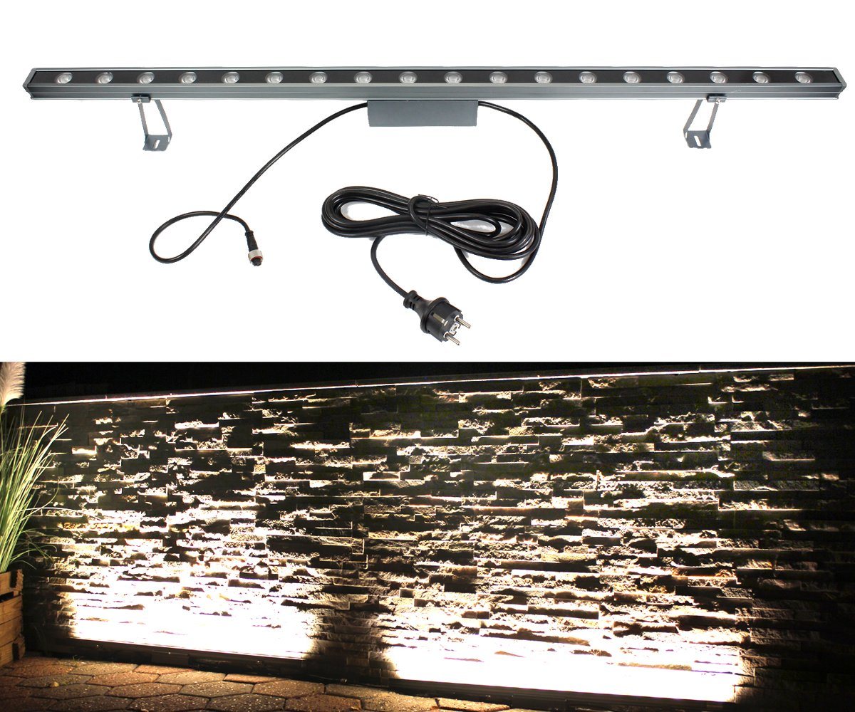 Arnusa LED Gartenleuchte Wallwasher Fassadenstrahler Wandstrahler, Ein-/Aus, LED fest integriert, warmweiß, warmweiß, erweiterbar von Arnusa