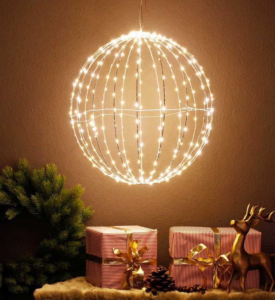 Arnusa LED Kugelleuchte Weihnachtsbeleuchtung 320 LED 50 cm Leuchtkugel mit Timer, Ein- Aus, LED fest integriert, warmweiß, zum Hängen oder Legen Dekoleuchte Arnusa LED Kugelleuchte Weihnachtsbeleuchtung 320 LED 50 cm Leuchtkugel mit Timer, Ein- Aus, LED fest integriert, warmweiß, zum Hängen oder Legen Dekoleuchte von Arnusa