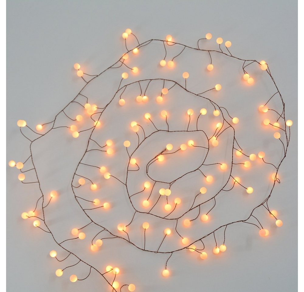 Arnusa LED-Lichterkette Cluster Lichterkette Leuchtkugeln, 120-flammig, classic warmweiß Lichterkette mit Kugeln Cluster von Arnusa