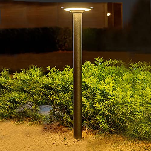 Arnusa LED Solar Sockelleuchte Gartenleuchte 98cm moderne Gartenlampe helle Solarlampe 360lm Aluminium Power Solar 3W kabellos Pollerleuchte Wegeleuchte von Arnusa