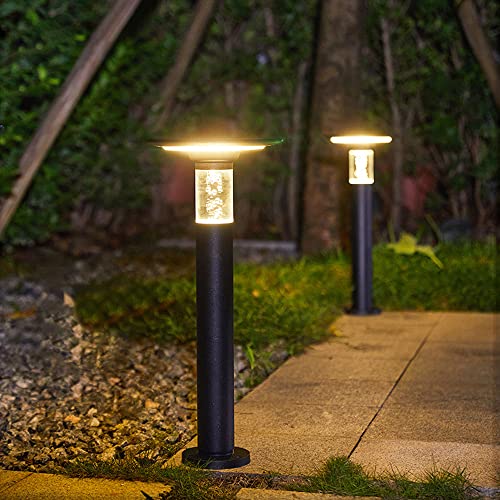 Arnusa LED Solar Sockelleuchte Pollerleuchte Wegeleuchte Gartenleuchte Bubble 55cm moderne Gartenlampe Aluminium Premium Power Solarleuchte Duo Color Warm und Kaltweiß einstellbar von Arnusa