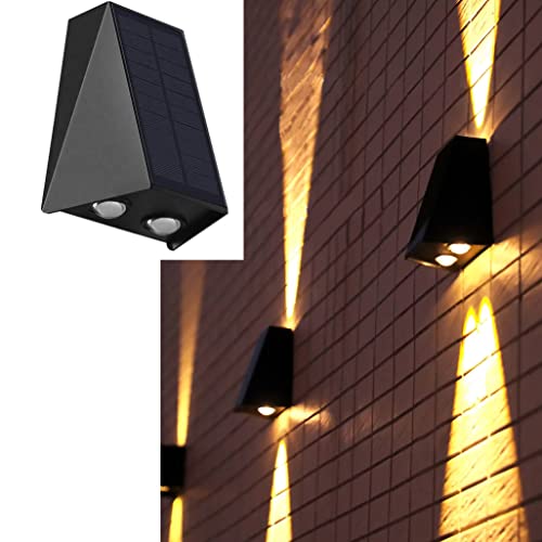 Arnusa Solarleuchte Wandstrahler helle Wandlampe kabellos UP Down Außenleuchte 1300 mAh warmweiß moderne Außenlampe Solarlampe Außenwandleuchte Premium von Arnusa